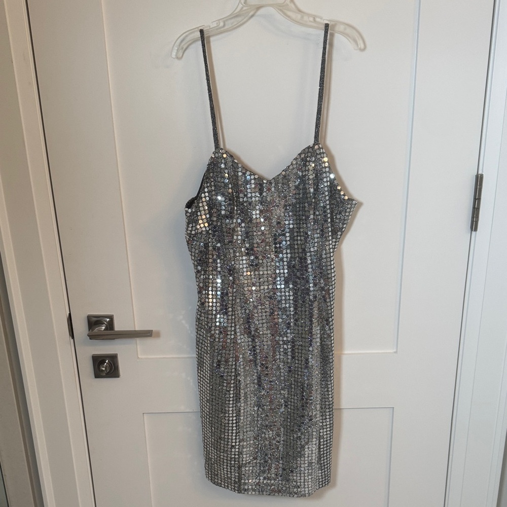 Silver Sequin Dress ~ VINTAGE